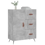 vidaXL Servantă, gri beton, 69,5x34x90 cm, lemn compozit vidaXL Servantă, gri beton, 69,5x34x90 cm, lemn compozit