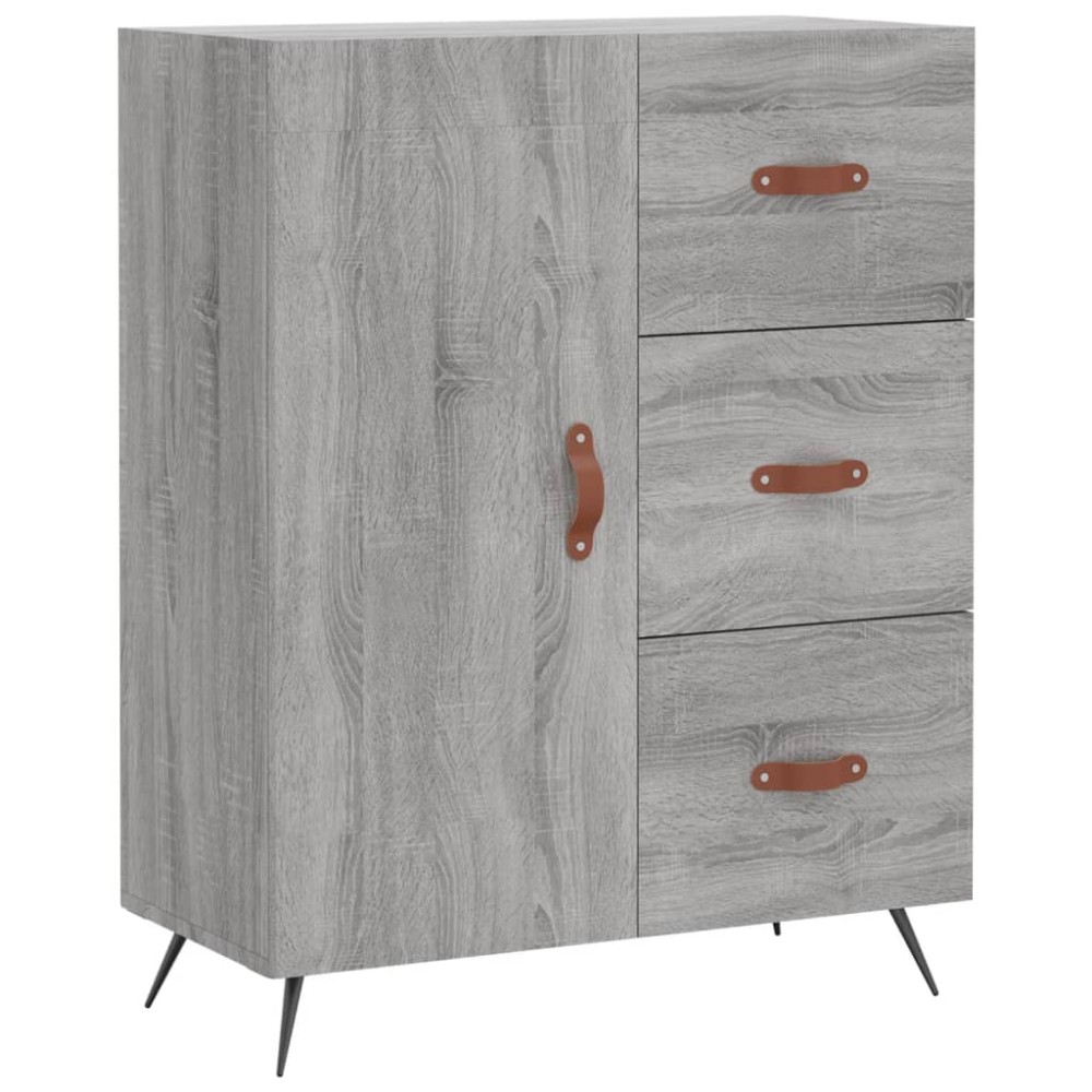 vidaXL Servantă, gri sonoma, 69,5x34x90 cm, lemn compozit