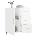 vidaXL Servantă, alb extralucios, 69,5x34x90 cm, lemn compozit vidaXL Servantă, alb extralucios, 69,5x34x90 cm, lemn compozit