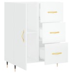 vidaXL Servantă, alb extralucios, 69,5x34x90 cm, lemn compozit vidaXL Servantă, alb extralucios, 69,5x34x90 cm, lemn compozit