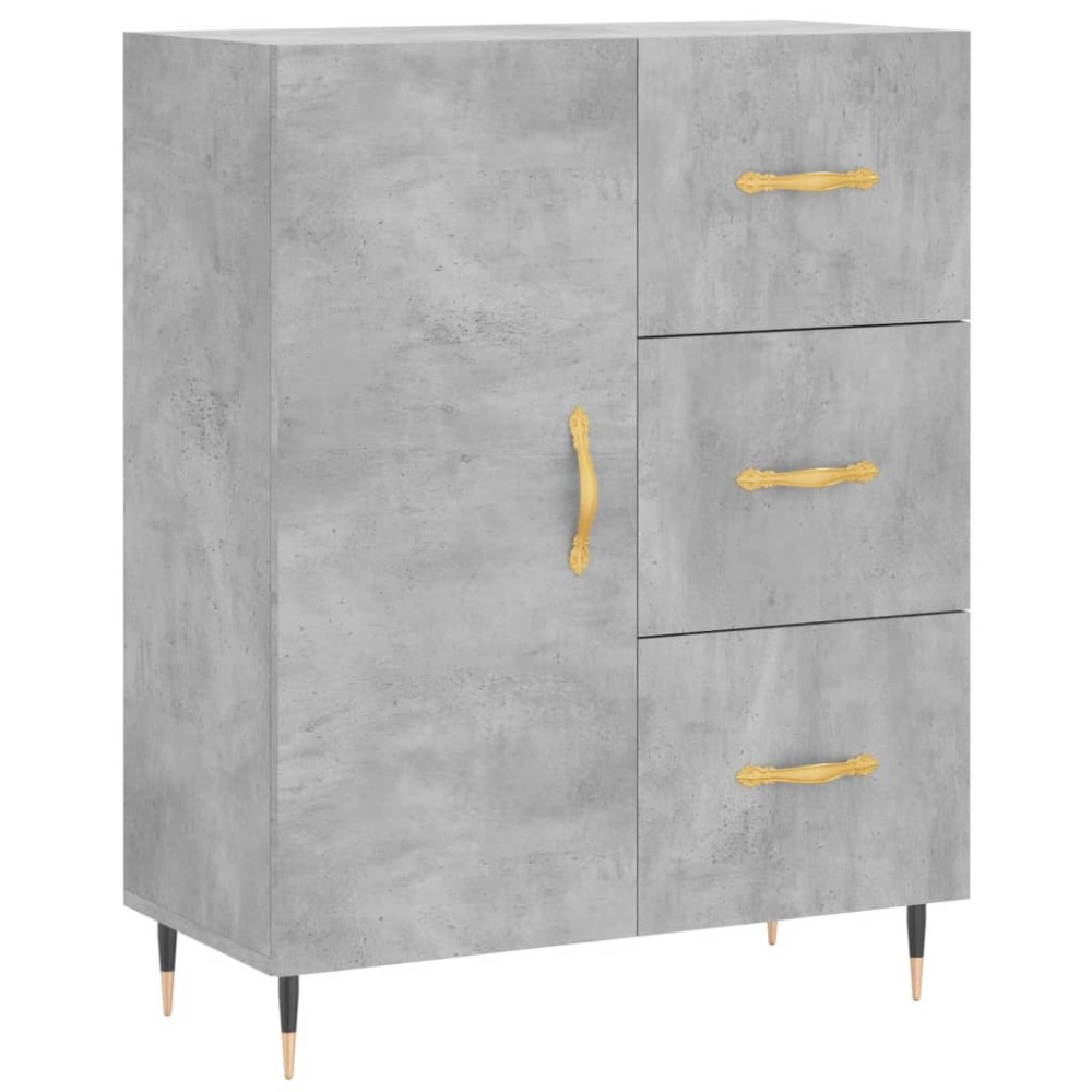 vidaXL Servantă, gri beton, 69,5x34x90 cm, lemn compozit