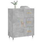 vidaXL Servantă, gri beton, 69,5x34x90 cm, lemn compozit vidaXL Servantă, gri beton, 69,5x34x90 cm, lemn compozit