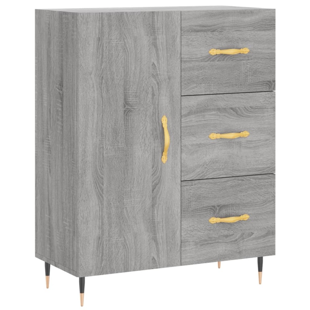 vidaXL Servantă, gri sonoma, 69,5x34x90 cm, lemn compozit