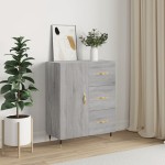 vidaXL Servantă, gri sonoma, 69,5x34x90 cm, lemn compozit vidaXL Servantă, gri sonoma, 69,5x34x90 cm, lemn compozit