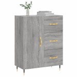 vidaXL Servantă, gri sonoma, 69,5x34x90 cm, lemn compozit vidaXL Servantă, gri sonoma, 69,5x34x90 cm, lemn compozit