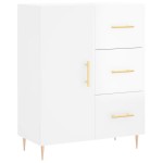 vidaXL Servantă, alb extralucios, 69,5x34x90 cm, lemn compozit