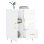 vidaXL Servantă, alb extralucios, 69,5x34x90 cm, lemn compozit