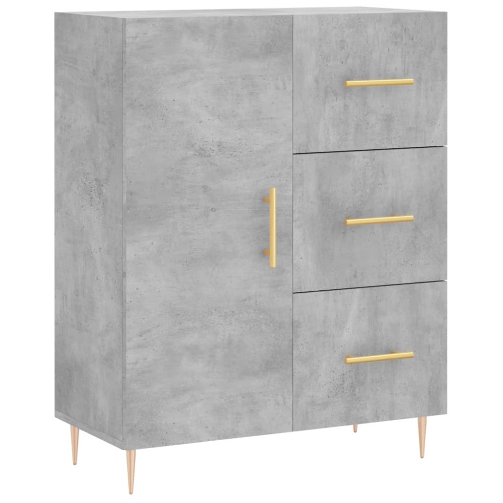 vidaXL Servantă, gri beton, 69,5x34x90 cm, lemn compozit