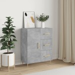 vidaXL Servantă, gri beton, 69,5x34x90 cm, lemn compozit vidaXL Servantă, gri beton, 69,5x34x90 cm, lemn compozit