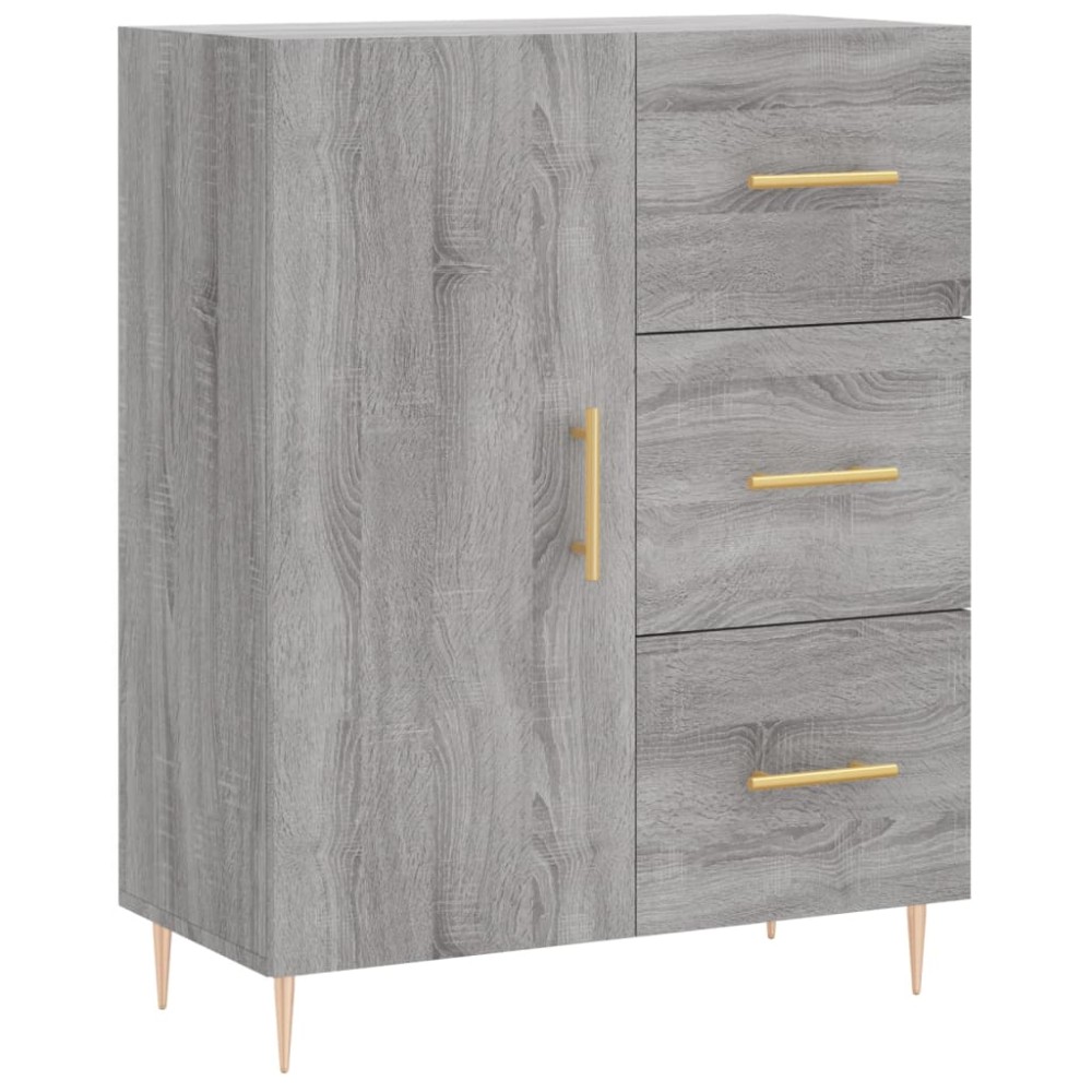 vidaXL Servantă, gri sonoma, 69,5x34x90 cm, lemn compozit