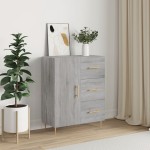 vidaXL Servantă, gri sonoma, 69,5x34x90 cm, lemn compozit vidaXL Servantă, gri sonoma, 69,5x34x90 cm, lemn compozit