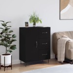 vidaXL Servantă, negru, 69,5x34x90 cm, lemn compozit vidaXL Servantă, negru, 69,5x34x90 cm, lemn compozit