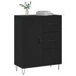 vidaXL Servantă, negru, 69,5x34x90 cm, lemn compozit vidaXL Servantă, negru, 69,5x34x90 cm, lemn compozit
