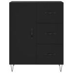 vidaXL Servantă, negru, 69,5x34x90 cm, lemn compozit vidaXL Servantă, negru, 69,5x34x90 cm, lemn compozit