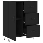 vidaXL Servantă, negru, 69,5x34x90 cm, lemn compozit vidaXL Servantă, negru, 69,5x34x90 cm, lemn compozit