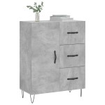 vidaXL Servantă, gri beton, 69,5x34x90 cm, lemn compozit vidaXL Servantă, gri beton, 69,5x34x90 cm, lemn compozit