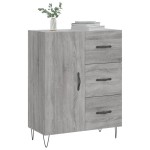 vidaXL Servantă, gri sonoma, 69,5x34x90 cm, lemn compozit vidaXL Servantă, gri sonoma, 69,5x34x90 cm, lemn compozit