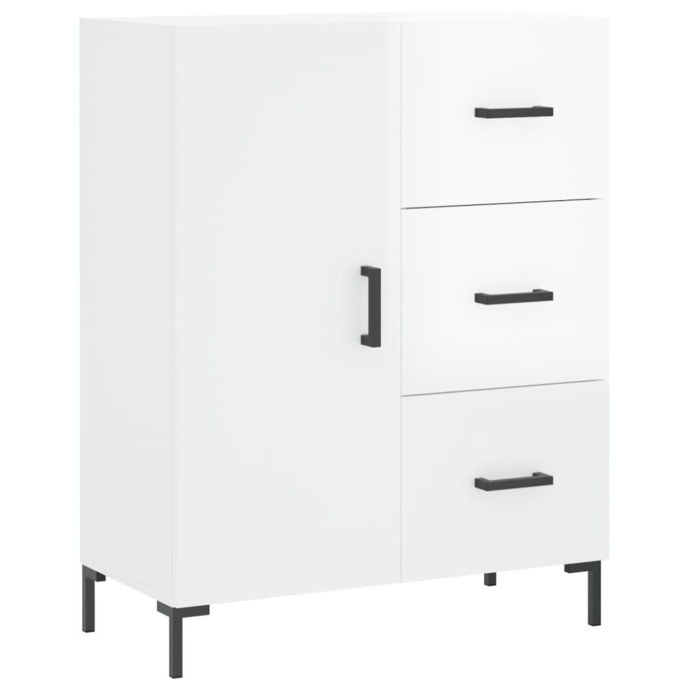 vidaXL Servantă, alb extralucios, 69,5x34x90 cm, lemn compozit