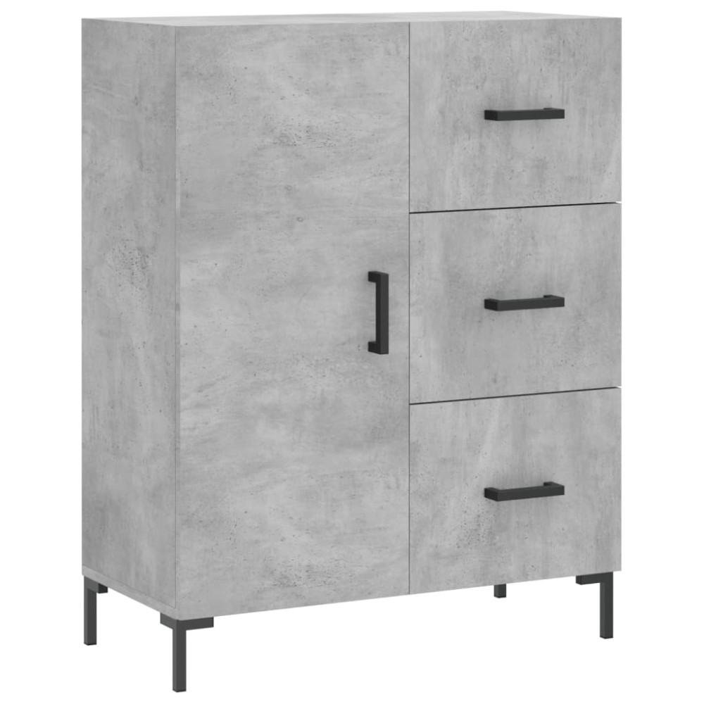 vidaXL Servantă, gri beton, 69,5x34x90 cm, lemn compozit