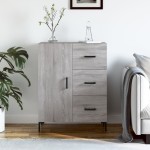 vidaXL Servantă, gri sonoma, 69,5x34x90 cm, lemn compozit