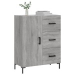 vidaXL Servantă, gri sonoma, 69,5x34x90 cm, lemn compozit