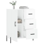 vidaXL Servantă, alb extralucios, 69,5x34x90 cm, lemn compozit vidaXL Servantă, alb extralucios, 69,5x34x90 cm, lemn compozit