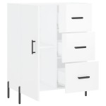 vidaXL Servantă, alb extralucios, 69,5x34x90 cm, lemn compozit vidaXL Servantă, alb extralucios, 69,5x34x90 cm, lemn compozit