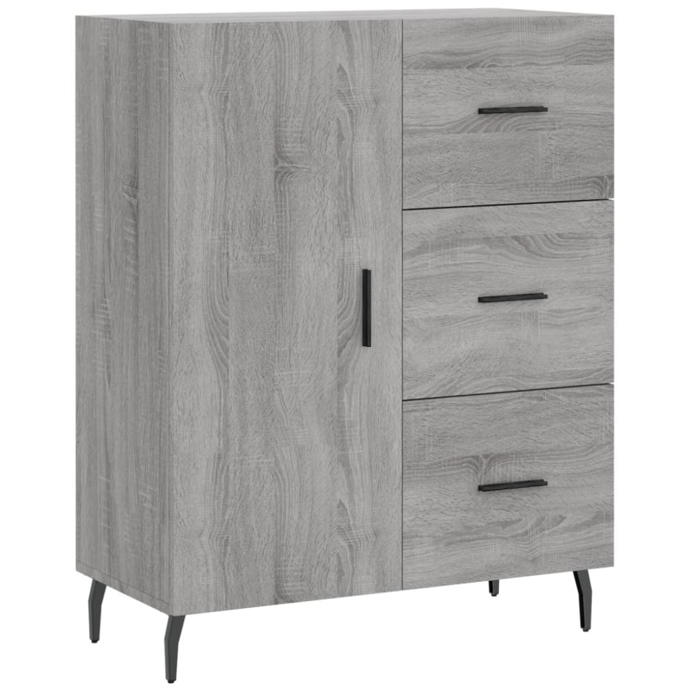 vidaXL Servantă, gri sonoma, 69,5x34x90 cm, lemn compozit
