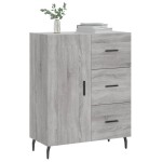 vidaXL Servantă, gri sonoma, 69,5x34x90 cm, lemn compozit