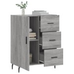 vidaXL Servantă, gri sonoma, 69,5x34x90 cm, lemn compozit