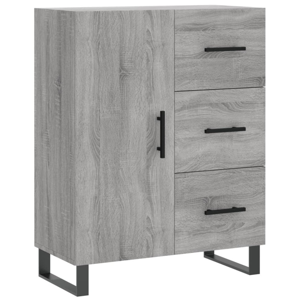 vidaXL Servantă, gri sonoma, 69,5x34x90 cm, lemn compozit