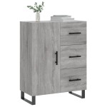 vidaXL Servantă, gri sonoma, 69,5x34x90 cm, lemn compozit vidaXL Servantă, gri sonoma, 69,5x34x90 cm, lemn compozit