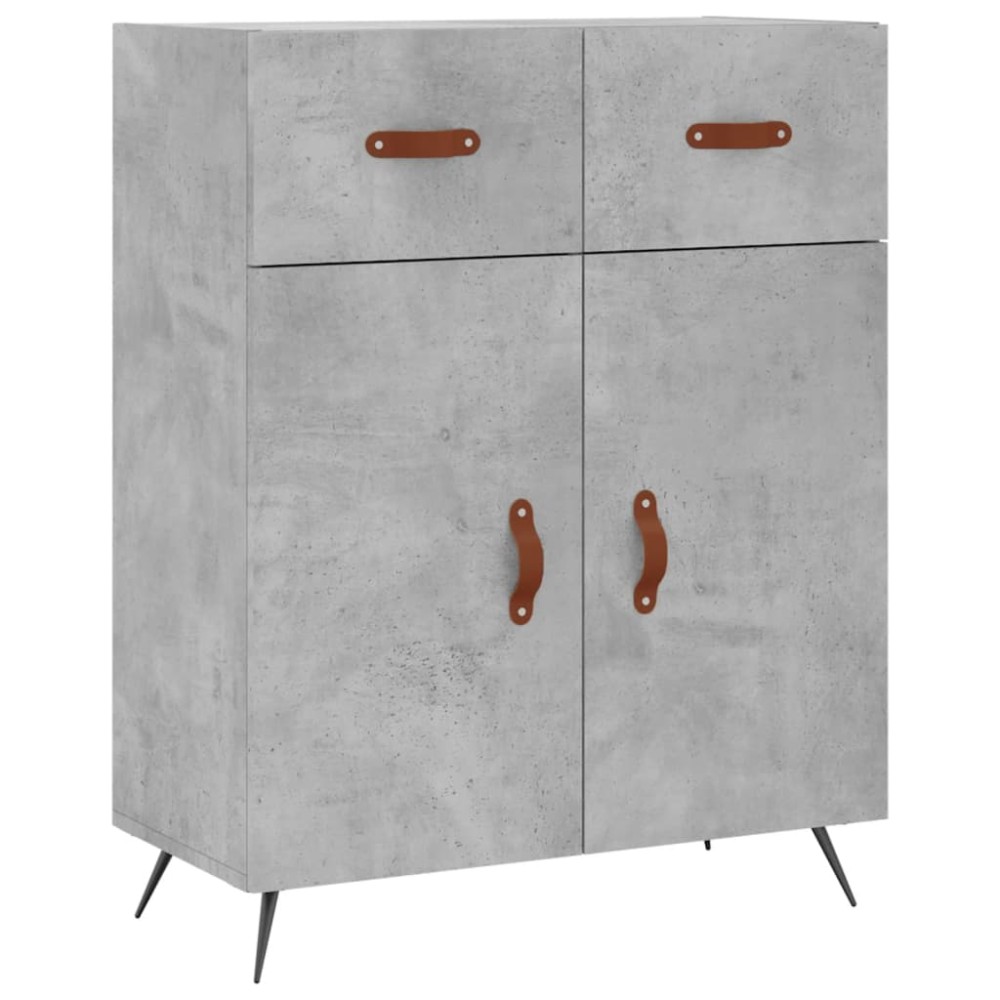 vidaXL Dulap, gri beton, 69,5x34x90 cm, lemn compozit