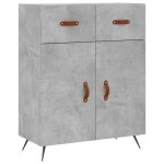 vidaXL Dulap, gri beton, 69,5x34x90 cm, lemn compozit