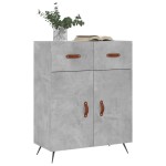 vidaXL Dulap, gri beton, 69,5x34x90 cm, lemn compozit