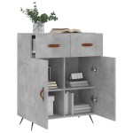 vidaXL Dulap, gri beton, 69,5x34x90 cm, lemn compozit