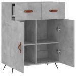 vidaXL Dulap, gri beton, 69,5x34x90 cm, lemn compozit