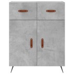 vidaXL Dulap, gri beton, 69,5x34x90 cm, lemn compozit
