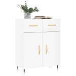 vidaXL Dulap, alb extralucios, 69,5x34x90 cm, lemn compozit