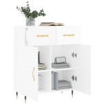 vidaXL Dulap, alb extralucios, 69,5x34x90 cm, lemn compozit