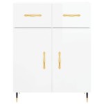 vidaXL Dulap, alb extralucios, 69,5x34x90 cm, lemn compozit