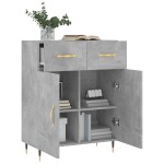vidaXL Dulap, gri beton, 69,5x34x90 cm, lemn compozit