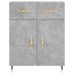 vidaXL Dulap, gri beton, 69,5x34x90 cm, lemn compozit