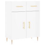 vidaXL Dulap, alb extralucios, 69,5x34x90 cm, lemn compozit
