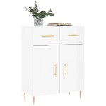 vidaXL Dulap, alb extralucios, 69,5x34x90 cm, lemn compozit