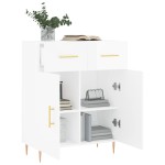 vidaXL Dulap, alb extralucios, 69,5x34x90 cm, lemn compozit