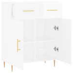 vidaXL Dulap, alb extralucios, 69,5x34x90 cm, lemn compozit