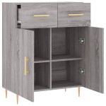 vidaXL Dulap, gri sonoma, 69,5x34x90 cm, lemn compozit