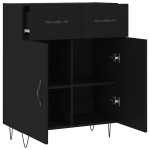 vidaXL Dulap, negru, 69,5x34x90 cm, lemn compozit