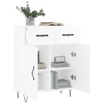 vidaXL Dulap, alb extralucios, 69,5x34x90 cm, lemn compozit